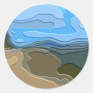 STICKER ROND LES MONTAGNES