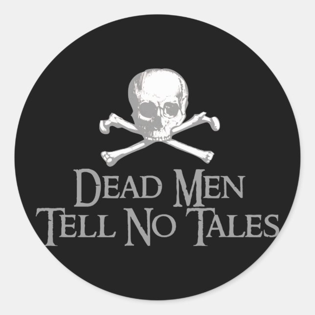 Sticker Rond Les morts ne racontent aucune histoire (Devant)