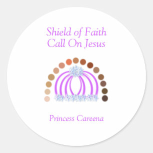 Sticker Rond Les nuances d'une princesse Fille Pleine Armure de