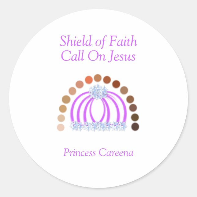 Sticker Rond Les nuances d'une princesse Fille Pleine Armure de (Devant)