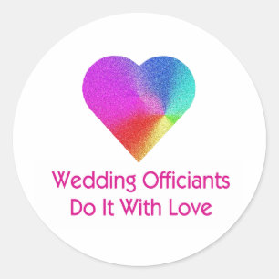 Sticker Rond Les Officiers mariages Le Font Avec Amour