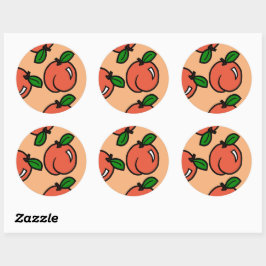 Sticker Rond Les pêches