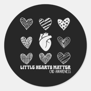 Sticker Rond Les petits cœurs comptent Sensibilisation à la mal