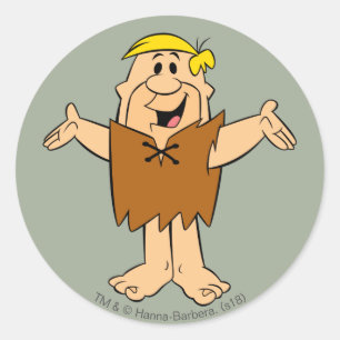 Sticker Rond Les Pierrafeu Barney Rubble