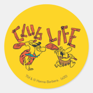 Sticker Rond Les Pierrafeu   Fred & Barney - Club Life