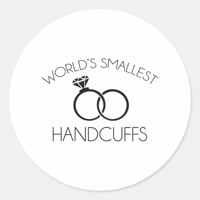 Sticker Rond Les plus petites menottes du monde (Devant)