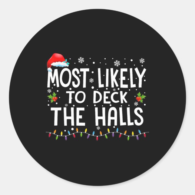 Sticker Rond Les Plus Probables De Découvrir Les Halls Famille  (Devant)