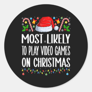 Sticker Rond Les Plus Probables De Jouer À Des Jeux Vidéo Sur N