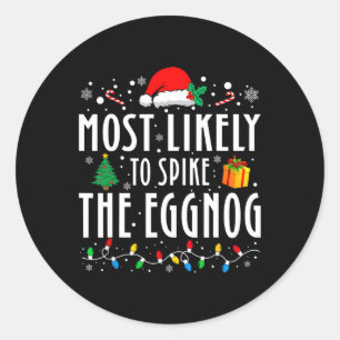 Sticker Rond Les Plus Probables De Spike La Famille De Noël Egg