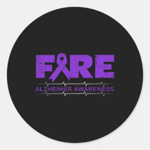Sticker Rond Les pompiers portent le violet - Sensibilisation à