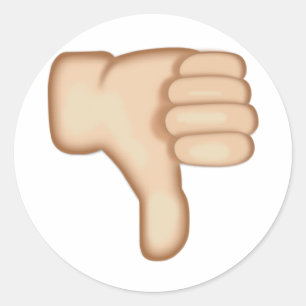 Sticker Rond Les pouces signent vers le bas Emoji