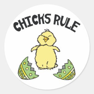 Sticker Rond Les pousses de Pâques