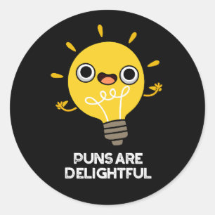 Sticker Rond Les Puns Sont Délicatement Amusants Puce Amusant J