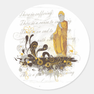 Sticker Rond Les quatre nobles vérités