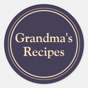 Sticker Rond Les recettes de la grand-maman