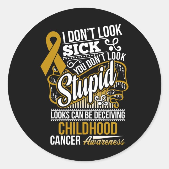 Sticker Rond Les regards peuvent tromper la sensibilisation au  (Devant)