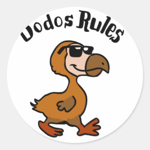 Sticker Rond Les règles de Dodo  choisir la couleur arrière -