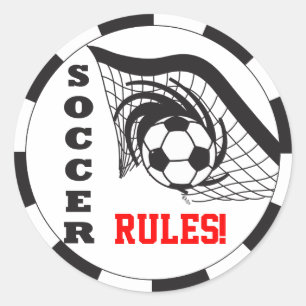 Sticker Rond Les règles du football !