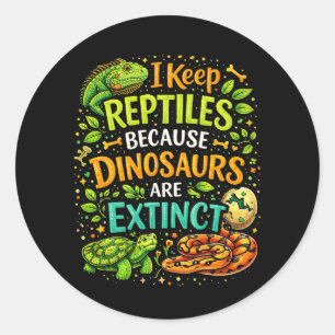 Sticker Rond Les reptiles règnent