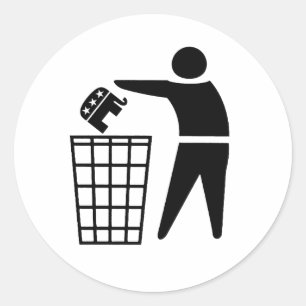 Sticker Rond Les républicains sont des ordures
