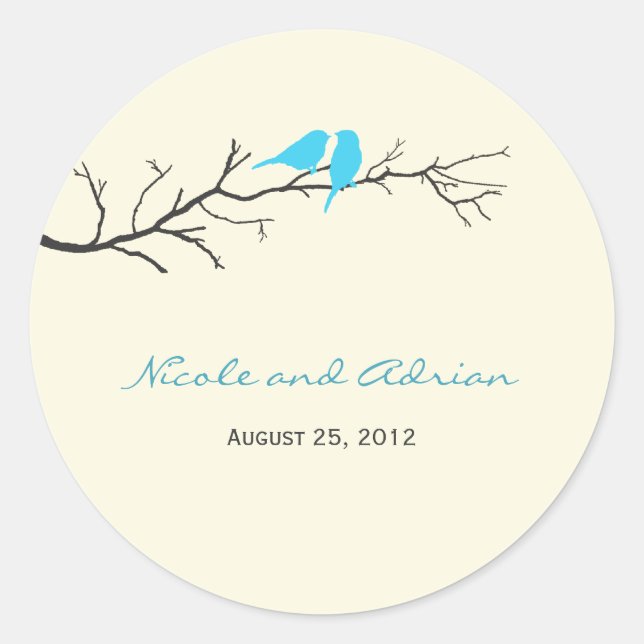 Sticker Rond Les silhouettes d'oiseaux favorisent les autocolla (Devant)