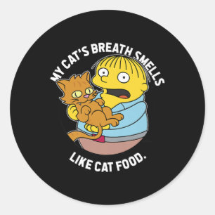 Sticker Rond Les Simpsons Ralph Mes Chats Respirent Comme Un Ch