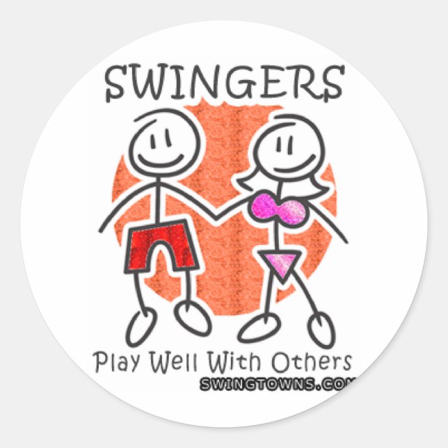 Sticker Rond Les Swingers Jouent Bien Ensemble (Devant)