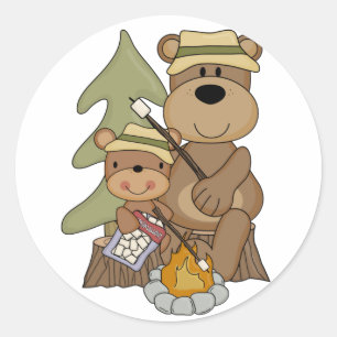 Sticker Rond Les T-shirts et cadeaux Campfire
