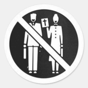 Sticker Rond Les témoins de pas plus de Jéhovah