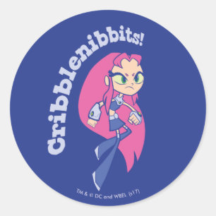 Sticker Rond Les titans de l'adolescence vont !   Starfire