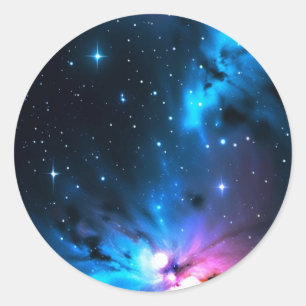 Sticker Rond Les torrents célestes des étoiles