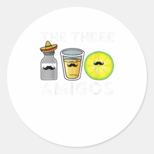 Sticker Rond Les Trois Amigos Funny Cinco De Mayo Drinkin
