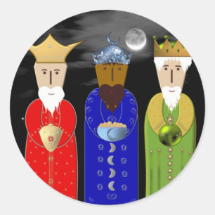 Sticker Rond Les Trois Sages Hommes
