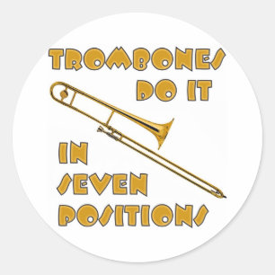 Sticker Rond Les Trombones Le Font En 7 Positions