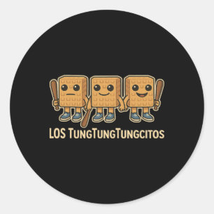 Sticker Rond Les Tungtungtungcitos Italian Brainrot Tung Sahur 
