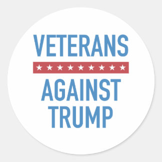 Sticker Rond Les vétérans contre Trump