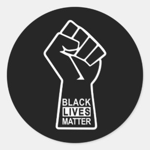 Sticker Rond Les vies noires comptent, les premiers combats, BL