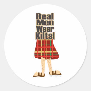 Sticker Rond Les vrais hommes portent des tueurs