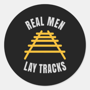 Sticker Rond Les vrais rails