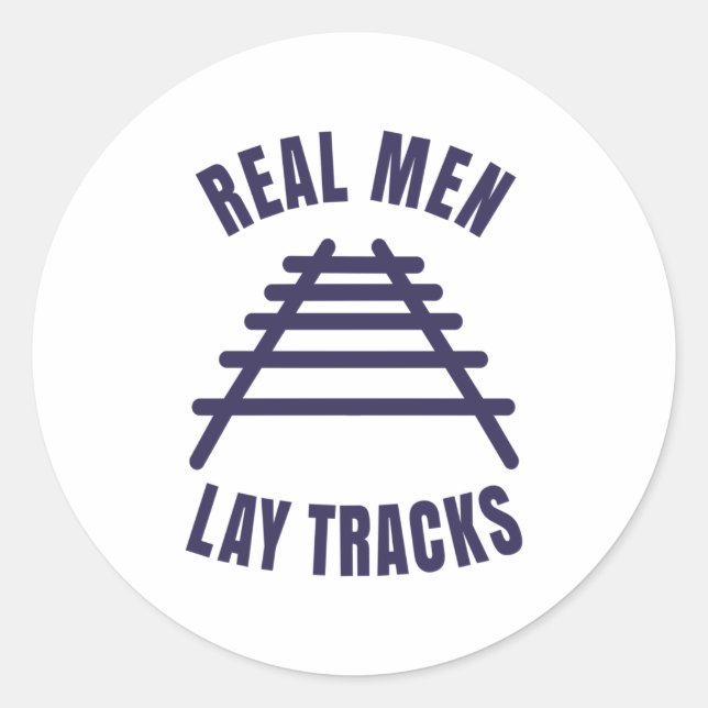 Sticker Rond Les vrais rails (Devant)