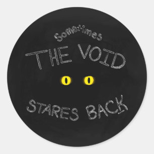 Sticker Rond Les yeux vides de retour