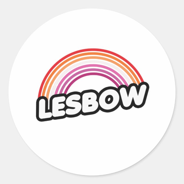 Sticker Rond Lesbow - Coucher de soleil (Devant)