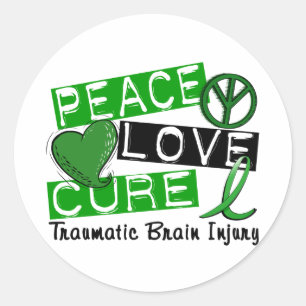 Sticker Rond Lésion cérébrale traumatique TBI de traitement