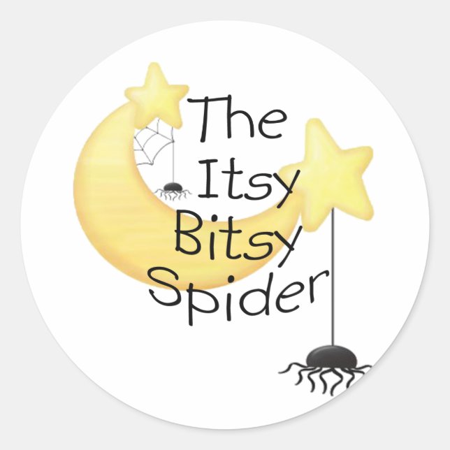 Sticker Rond L'espèce itsy Bitsy Spider (Devant)