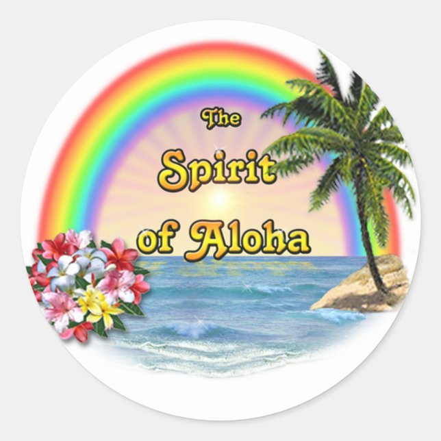 Sticker Rond L'Esprit d'Aloha (Devant)