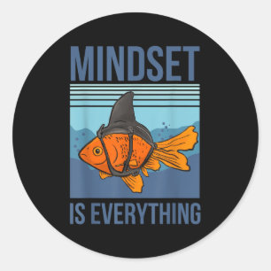 Sticker Rond L'Esprit Signifie Tout Le Poisson D'Or Motivationn
