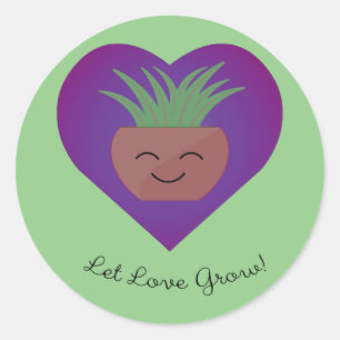 Sticker Rond Let Love Grow