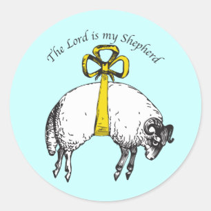Sticker Rond L'Éternel est mon berger Psaume 23