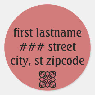 Sticker Rond l'étiquette de adresse de retour - personnalisez