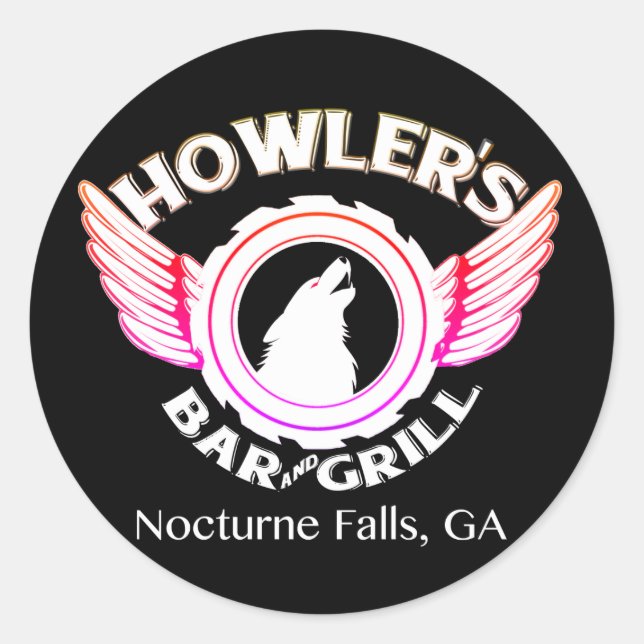 Sticker Rond L'étiquette de Howler (Devant)